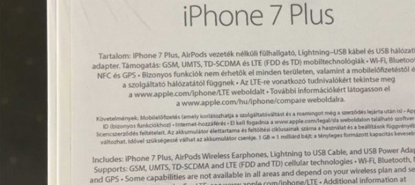 Yine iPhone 7 Plus’a ait olduğu iddia edilen kutu görüntülendi
