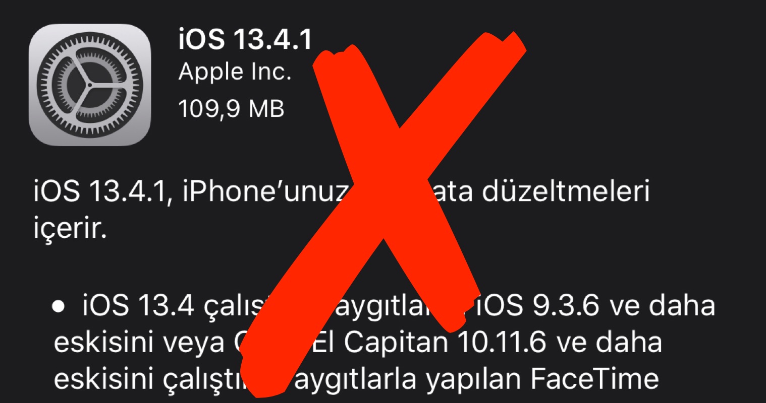 Apple iOS 13.4.1’i imzalamayı durdurdu